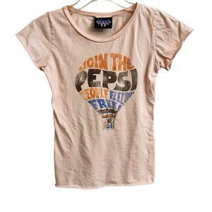 Junk Food Join The Pepsi People Feeling Free Hot Air Balloon Tee Pink Small